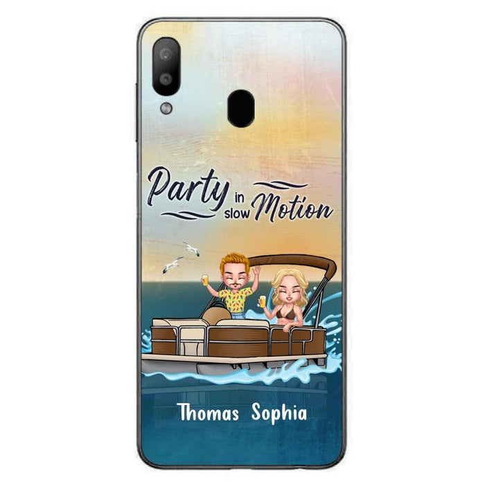 Custom Personalized Pontoon Couple/ Queen/ Captain Phone Case - Pontoon Gift Idea - Husband And Wife Pontoon Partners For Life - Case For iPhone And Samsung