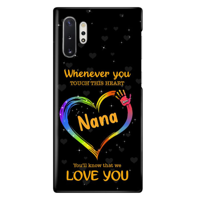 Custom Personalized Phone Case - Whenever You Touch This Heart, You'll Know That We Love You - Case For Iphone and Samsung