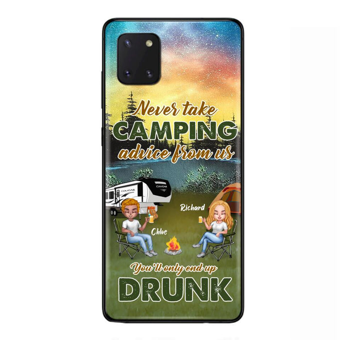 Custom Personalized Camping Friend Phone Case - Upto 7 People - Gift Idea For Camping Friends - We're Like A Really Small Gang - Case For iPhone And Samsung