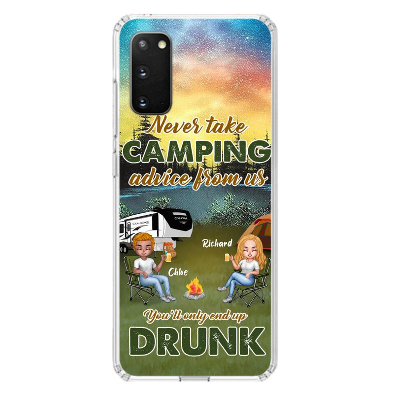 Personalized Camping Friend Phone Case - Up to 7 People - Gift Idea For Camping Friends - We're Like A Really Small Gang - Case For iPhone And Samsung