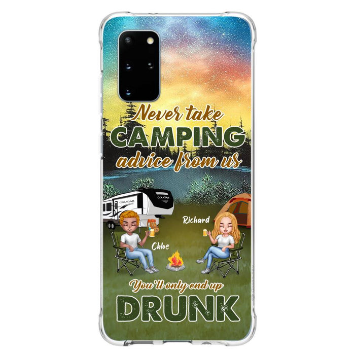 Custom Personalized Camping Friend Phone Case - Upto 7 People - Gift Idea For Camping Friends - We're Like A Really Small Gang - Case For iPhone And Samsung