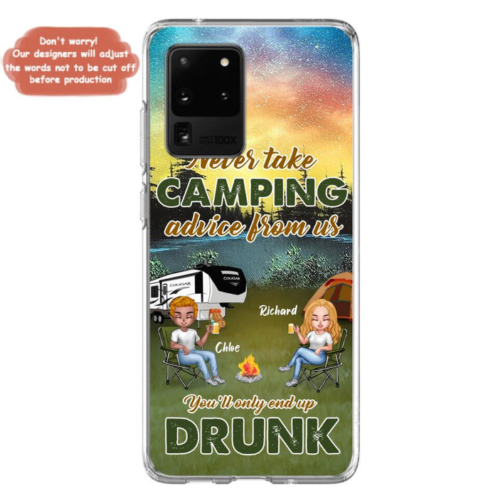 Custom Personalized Camping Friend Phone Case - Upto 7 People - Gift Idea For Camping Friends - We're Like A Really Small Gang - Case For iPhone And Samsung