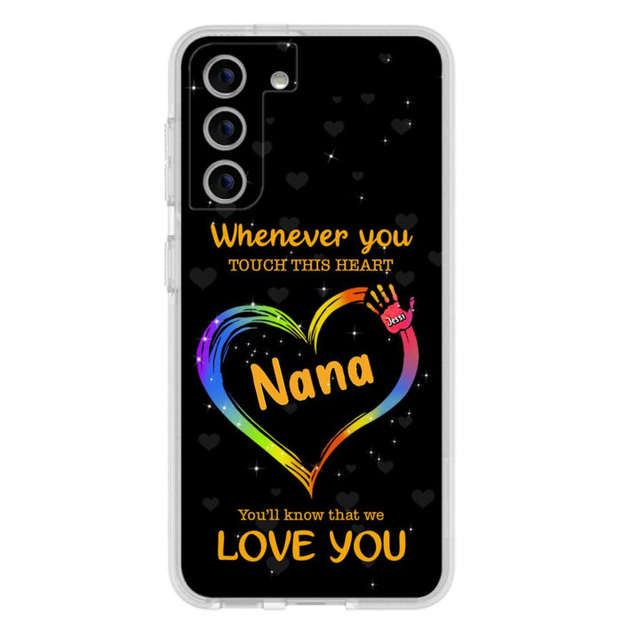 Custom Personalized Phone Case - Whenever You Touch This Heart, You'll Know That We Love You - Case For Iphone and Samsung