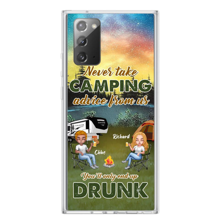 Custom Personalized Camping Friend Phone Case - Upto 7 People - Gift Idea For Camping Friends - We're Like A Really Small Gang - Case For iPhone And Samsung