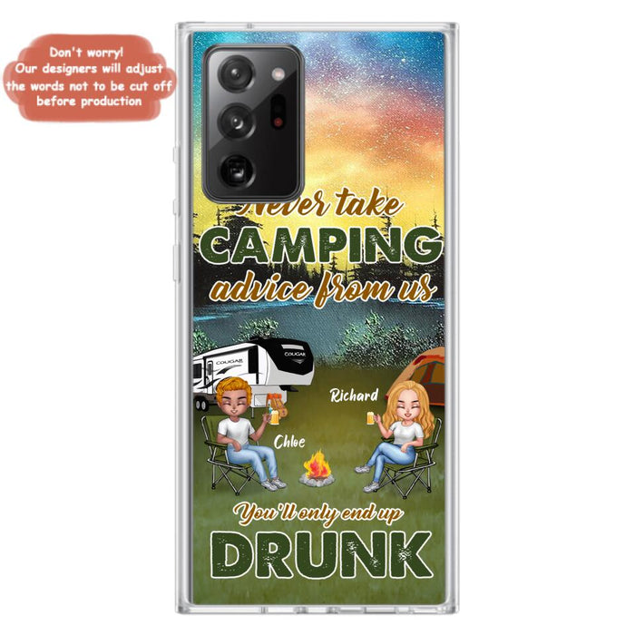 Custom Personalized Camping Friend Phone Case - Upto 7 People - Gift Idea For Camping Friends - We're Like A Really Small Gang - Case For iPhone And Samsung