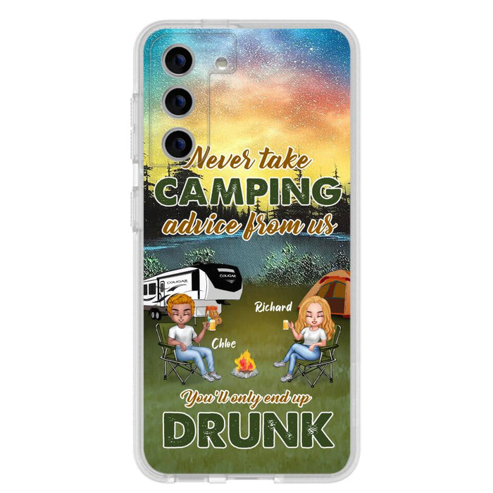 Custom Personalized Camping Friend Phone Case - Upto 7 People - Gift Idea For Camping Friends - We're Like A Really Small Gang - Case For iPhone And Samsung