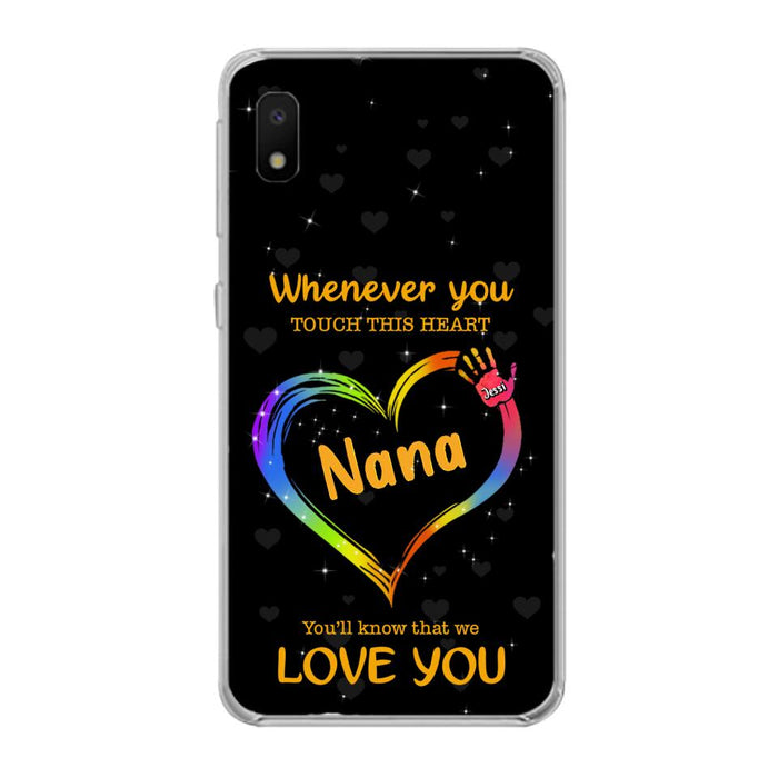 Custom Personalized Phone Case - Whenever You Touch This Heart, You'll Know That We Love You - Case For Iphone and Samsung