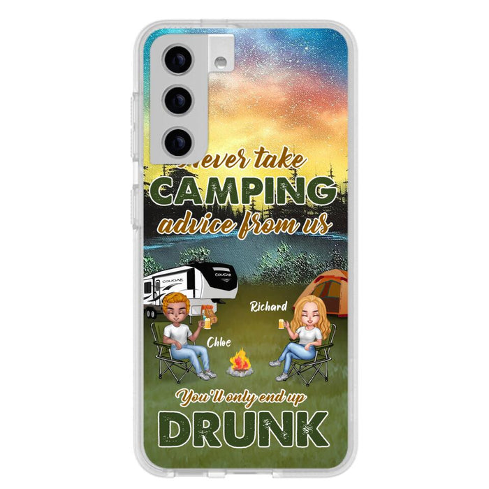 Custom Personalized Camping Friend Phone Case - Upto 7 People - Gift Idea For Camping Friends - We're Like A Really Small Gang - Case For iPhone And Samsung