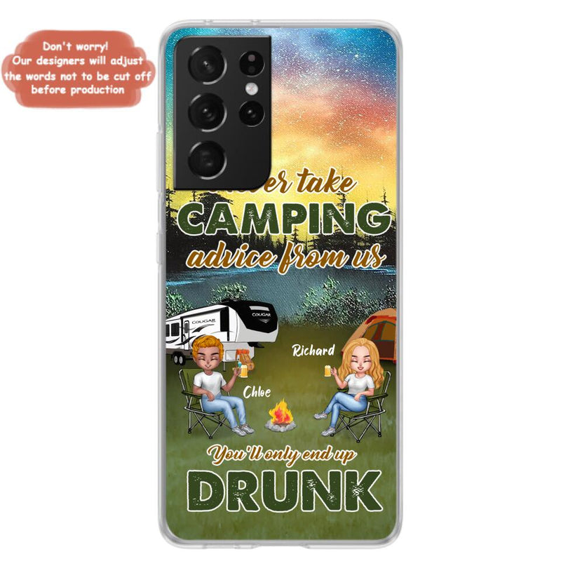 Personalized Camping Friend Phone Case - Up to 7 People - Gift Idea For Camping Friends - We're Like A Really Small Gang - Case For iPhone And Samsung