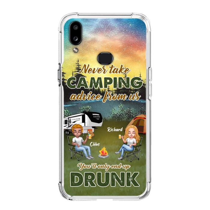 Custom Personalized Camping Friend Phone Case - Upto 7 People - Gift Idea For Camping Friends - We're Like A Really Small Gang - Case For iPhone And Samsung