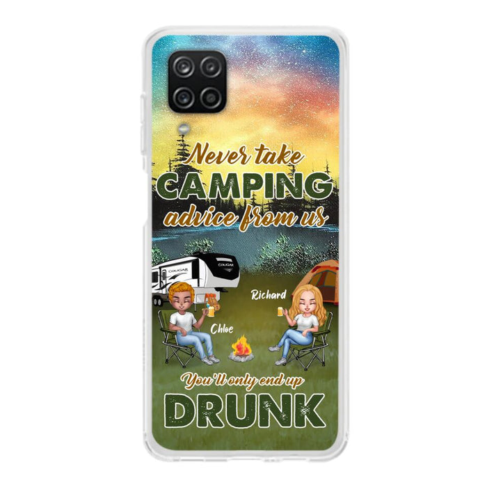 Custom Personalized Camping Friend Phone Case - Upto 7 People - Gift Idea For Camping Friends - We're Like A Really Small Gang - Case For iPhone And Samsung