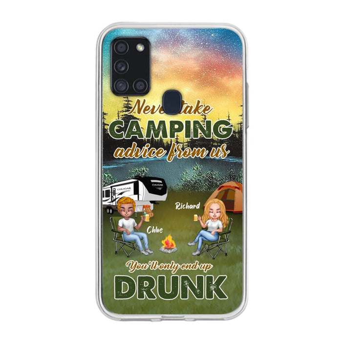 Custom Personalized Camping Friend Phone Case - Upto 7 People - Gift Idea For Camping Friends - We're Like A Really Small Gang - Case For iPhone And Samsung