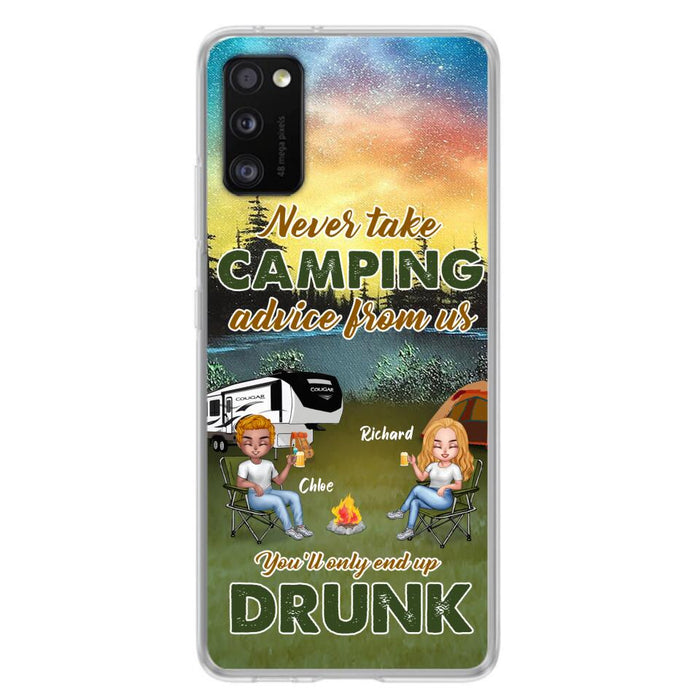 Custom Personalized Camping Friend Phone Case - Upto 7 People - Gift Idea For Camping Friends - We're Like A Really Small Gang - Case For iPhone And Samsung