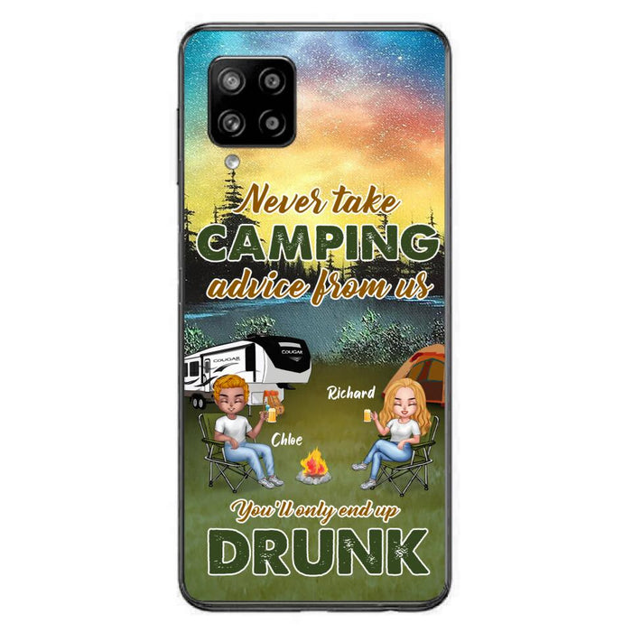 Custom Personalized Camping Friend Phone Case - Upto 7 People - Gift Idea For Camping Friends - We're Like A Really Small Gang - Case For iPhone And Samsung