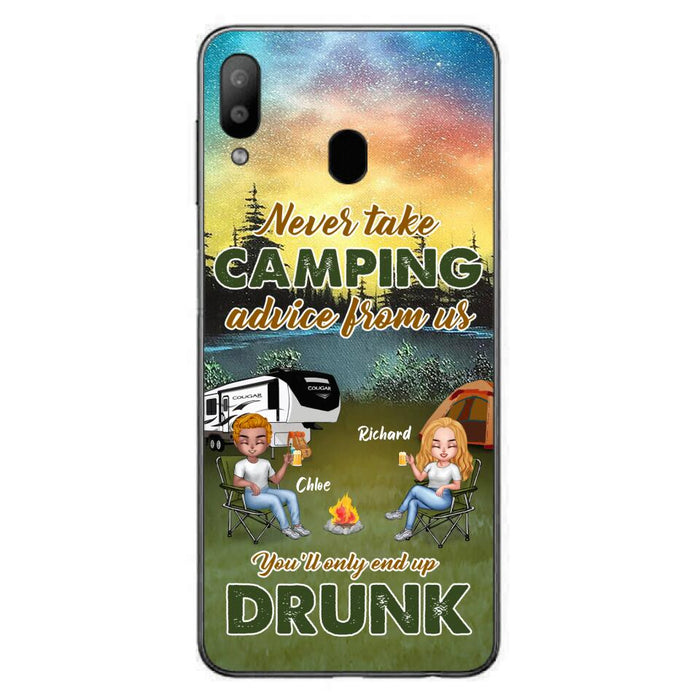 Custom Personalized Camping Friend Phone Case - Upto 7 People - Gift Idea For Camping Friends - We're Like A Really Small Gang - Case For iPhone And Samsung