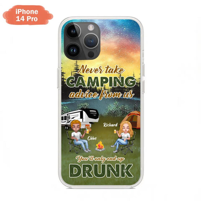 Custom Personalized Camping Friend Phone Case - Upto 7 People - Gift Idea For Camping Friends - We're Like A Really Small Gang - Case For iPhone And Samsung