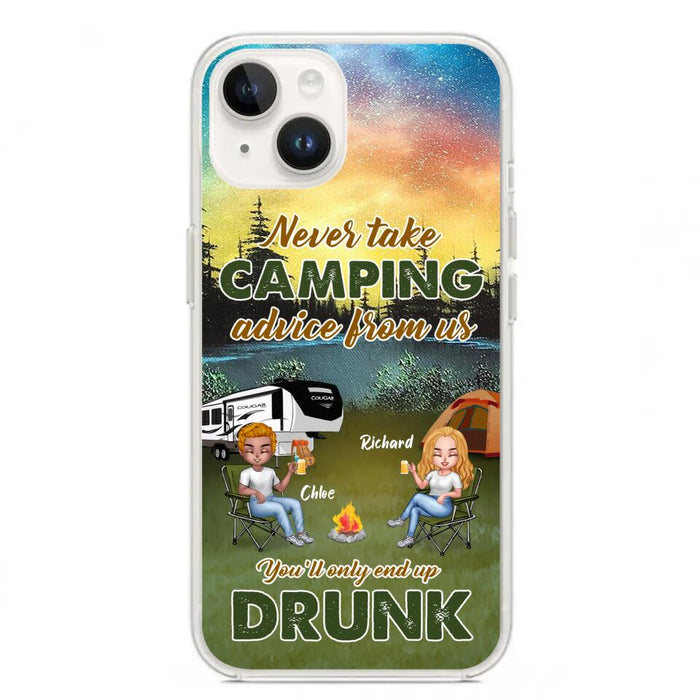 Custom Personalized Camping Friend Phone Case - Upto 7 People - Gift Idea For Camping Friends - We're Like A Really Small Gang - Case For iPhone And Samsung