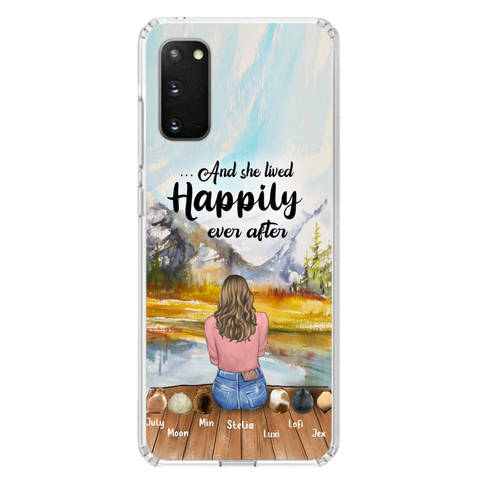 Personalized Dog Mom Phone Case - Up to 4 Dogs - And She Lived Happily Ever After