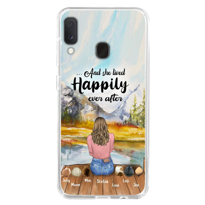 Personalized Dog Mom Phone Case - Up to 4 Dogs - And She Lived Happily Ever After