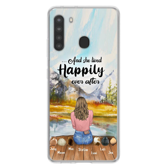 Personalized Dog Mom Phone Case - Up to 4 Dogs - And She Lived Happily Ever After