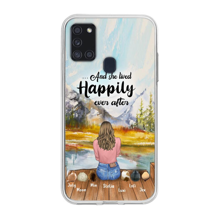 Personalized Dog Mom Phone Case - Up to 4 Dogs - And She Lived Happily Ever After