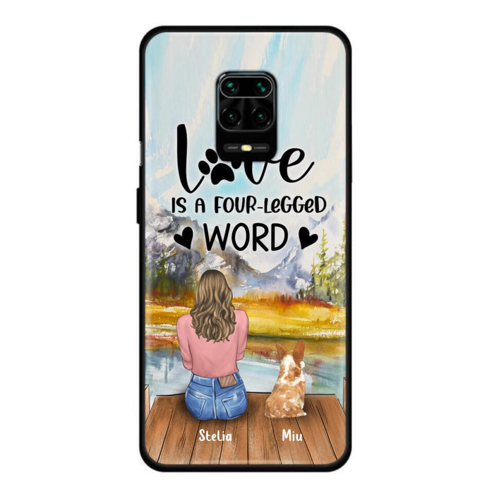 Custom Personalized Pet Mom/Pet Dad Phone Case - Gifts For Pet Lovers With Upto 4 Pets - Love Is A Four-Legged Word