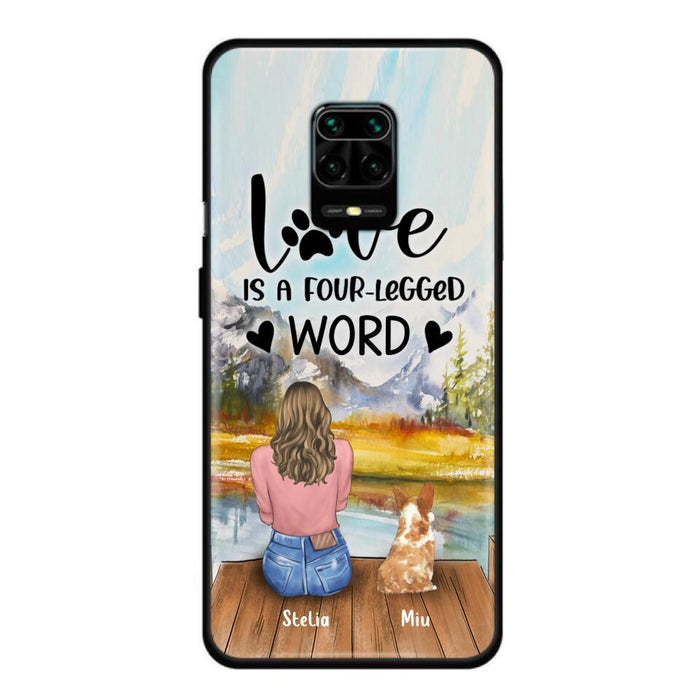 Custom Personalized Pet Mom/Pet Dad Phone Case - Gifts For Pet Lovers With Upto 4 Pets - Love Is A Four-Legged Word