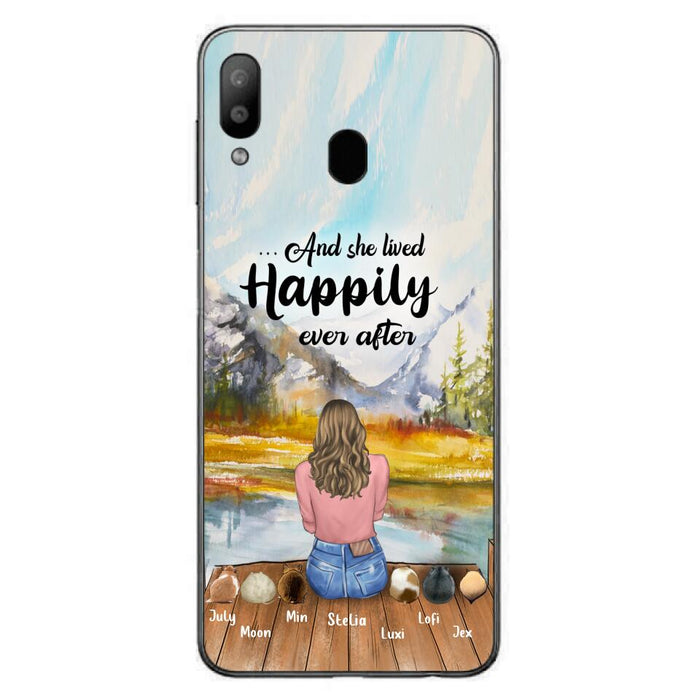 Personalized Dog Mom Phone Case - Up to 4 Dogs - And She Lived Happily Ever After