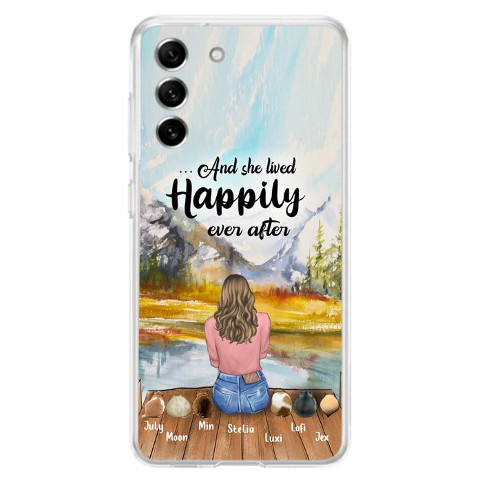 Personalized Dog Mom Phone Case - Up to 4 Dogs - And She Lived Happily Ever After