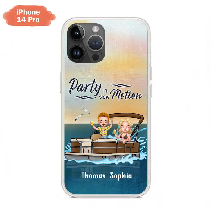 Custom Personalized Pontoon Couple/ Queen/ Captain Phone Case - Pontoon Gift Idea - Husband And Wife Pontoon Partners For Life - Case For iPhone And Samsung