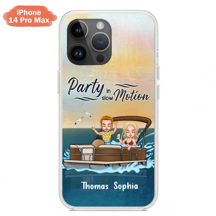 Custom Personalized Pontoon Couple/ Queen/ Captain Phone Case - Pontoon Gift Idea - Husband And Wife Pontoon Partners For Life - Case For iPhone And Samsung