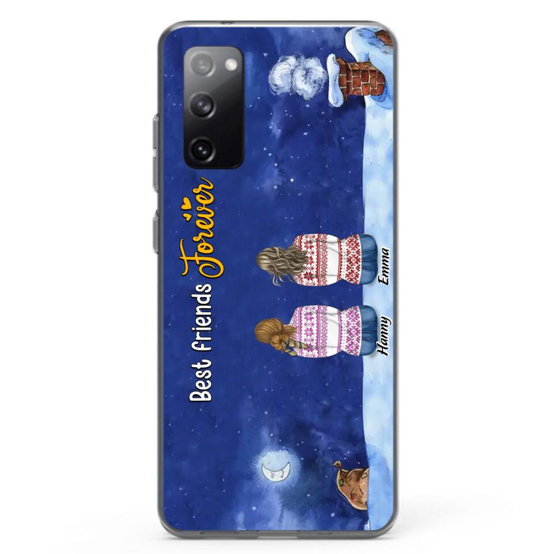 Personalized Christmas Sisters Phone Case - Christmas Gift Idea For Friends/Sisters - Up to 12 People - Best Friends Forever - Case For iPhone And Samsung