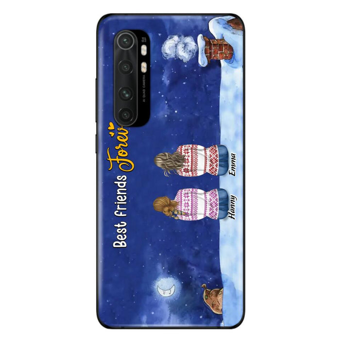 Custom Personalized Christmas Sisters Phone Case - Christmas Gift Idea For Friends/Sisters - Upto 12 People - Best Friends Forever - Case For Xiaomi, Oppo And Huawei