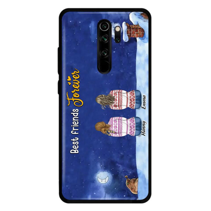 Custom Personalized Christmas Sisters Phone Case - Christmas Gift Idea For Friends/Sisters - Upto 12 People - Best Friends Forever - Case For Xiaomi, Oppo And Huawei