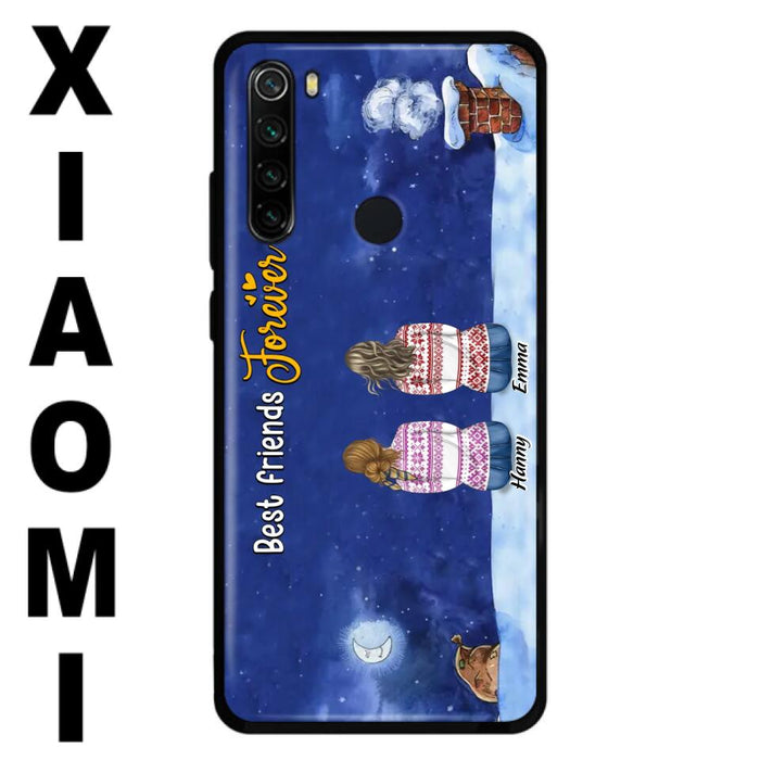 Custom Personalized Christmas Sisters Phone Case - Christmas Gift Idea For Friends/Sisters - Upto 12 People - Best Friends Forever - Case For Xiaomi, Oppo And Huawei