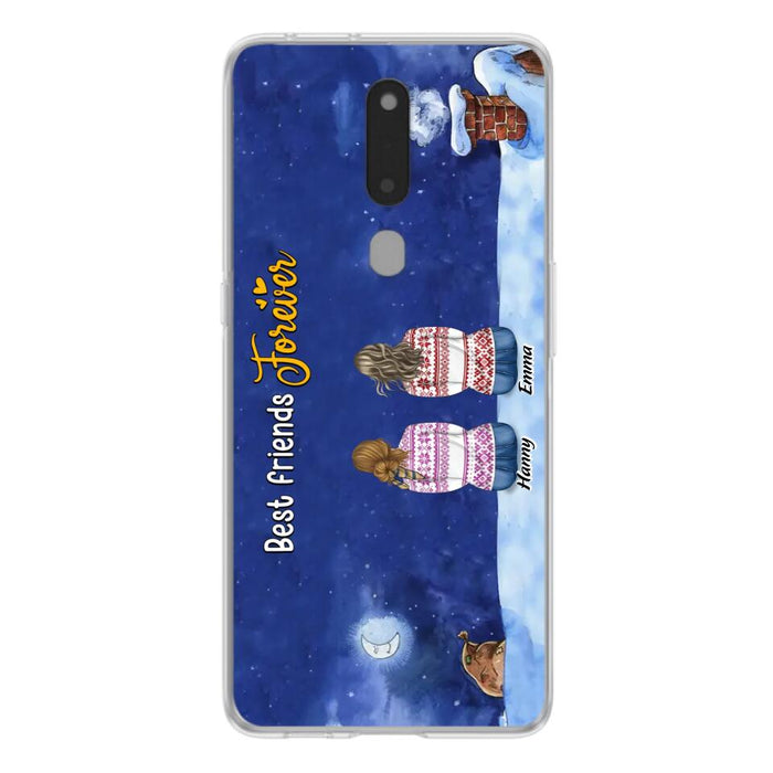 Custom Personalized Christmas Sisters Phone Case - Christmas Gift Idea For Friends/Sisters - Upto 12 People - Best Friends Forever - Case For Xiaomi, Oppo And Huawei