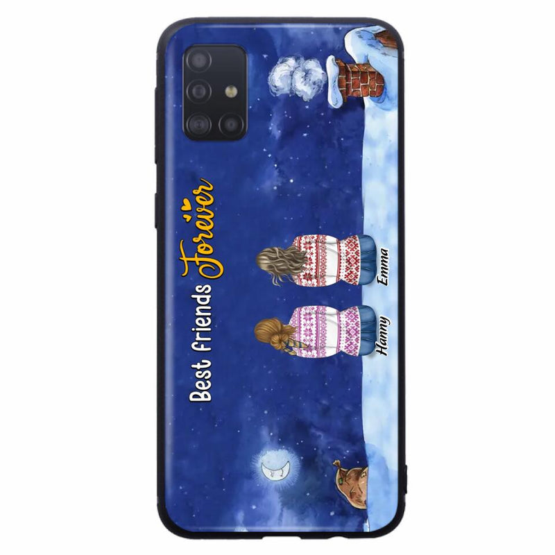 Personalized Christmas Sisters Phone Case - Christmas Gift Idea For Friends/Sisters - Up to 12 People - Best Friends Forever - Case For iPhone And Samsung