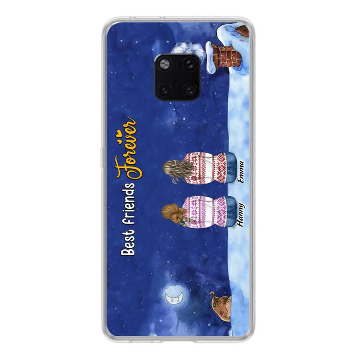 Custom Personalized Christmas Sisters Phone Case - Christmas Gift Idea For Friends/Sisters - Upto 12 People - Best Friends Forever - Case For Xiaomi, Oppo And Huawei