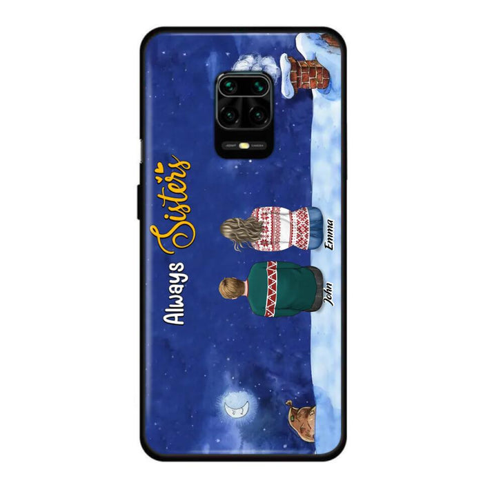 Custom Personalized Christmas Brother & Sister Phone Case - Christmas Gift Idea For Siblings - Upto 12 People - Always Sisters - Case For Xiaomi, Oppo And Huawei