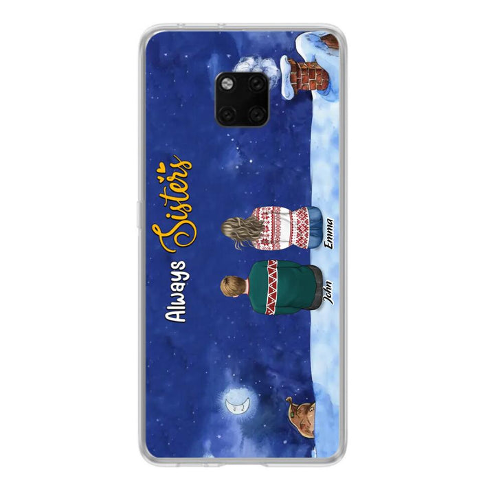 Custom Personalized Christmas Brother & Sister Phone Case - Christmas Gift Idea For Siblings - Upto 12 People - Always Sisters - Case For Xiaomi, Oppo And Huawei