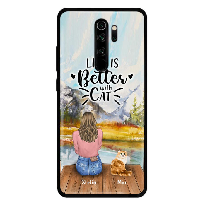 Custom Personalized Cat Mom Phone Case - Gifts For Cat Lovers With Upto 4 Cats - You Had Me At Meow - Case For iPhone(Update Iphone 14), Samsung And Xiaomi