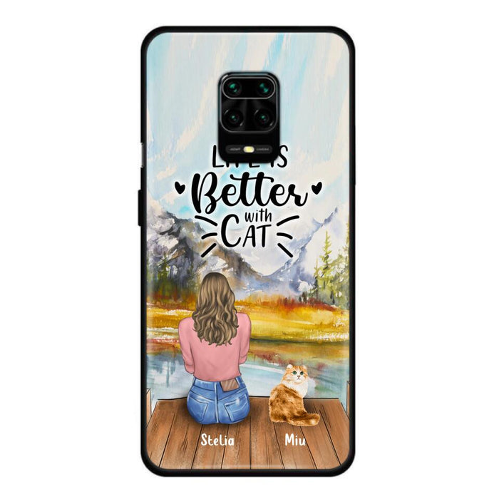 Custom Personalized Cat Mom Phone Case - Gifts For Cat Lovers With Upto 4 Cats - You Had Me At Meow - Case For iPhone(Update Iphone 14), Samsung And Xiaomi