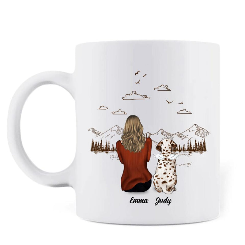 Personalized Memorial Dog/Cat Mom Mug - Up to 4 Pets - Memorial Gift For Pet Lover - You Were My Favourite Hello & Hardest Goodbye
