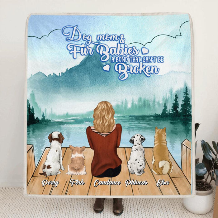 Custom Personalized Dog Mom Quilt/Fleece Blanket - Up to 4 Dogs - Best Gift For Dog Lovers - Rockin' The Dog Mom Life
