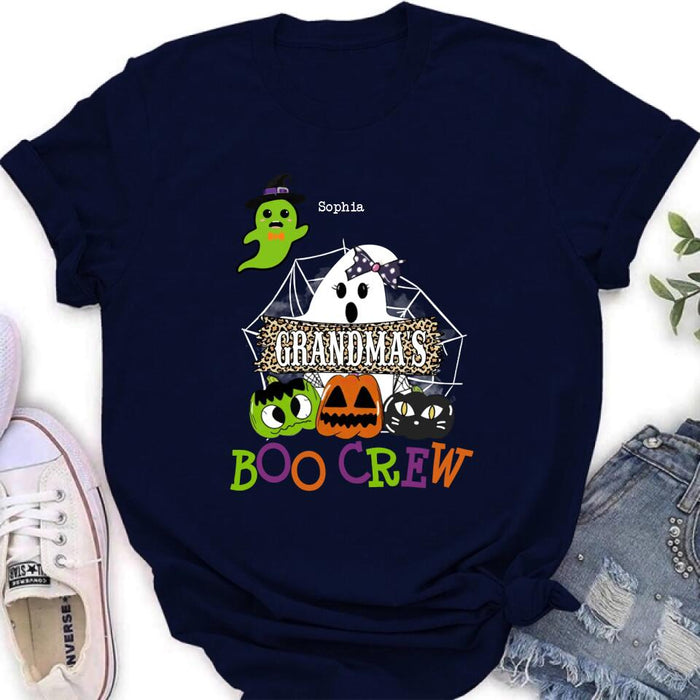 Custom Personalized Grandma's Boo Crew T-Shirt/Hoodie/Sweatshirt/Long Sleeve - Gift for Grandma/ Halloween - Up to 6 Kids