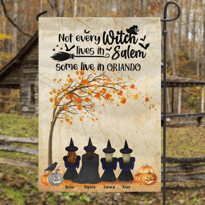 Custom Personalized Witch Flag - Best Halloween Gift - Not Every Witch Lives In Salem - BW27XF