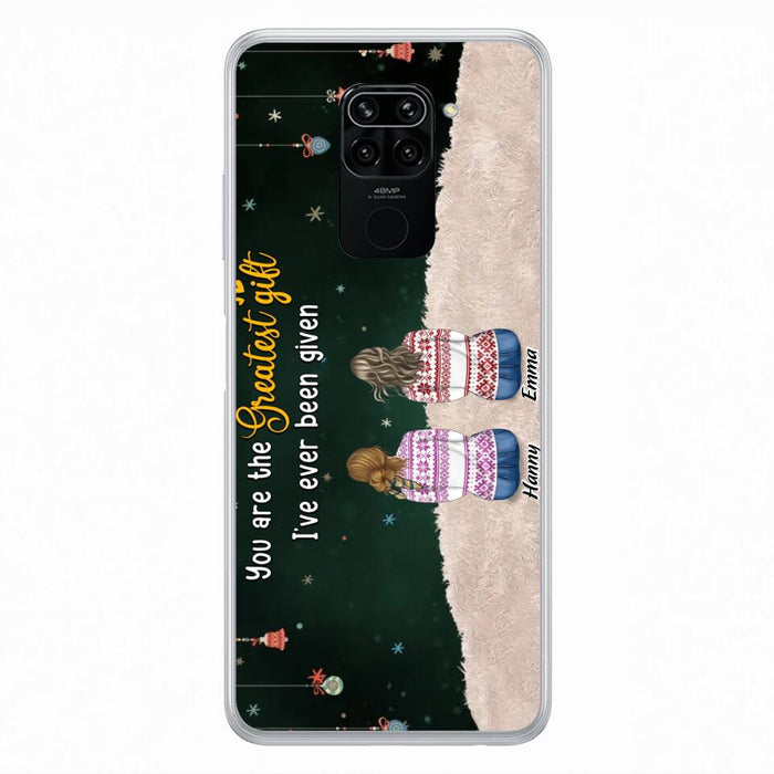 Custom Personalized Christmas Friends Phone Case - Christmas Gift Idea For Friends/Sisters - Upto 12 People - You Are The Greatest Gift I've Ever Been Given - Case For Xiaomi, Oppo And Huawei