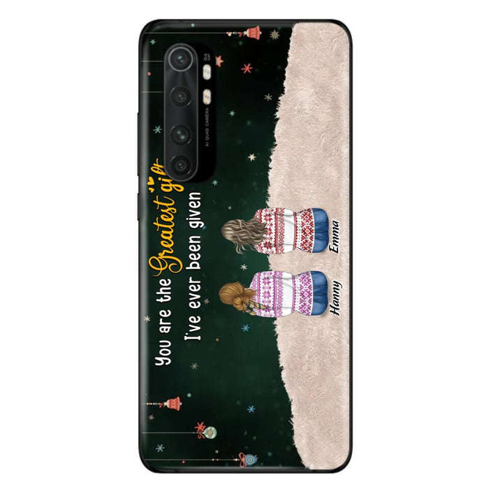 Custom Personalized Christmas Friends Phone Case - Christmas Gift Idea For Friends/Sisters - Upto 12 People - You Are The Greatest Gift I've Ever Been Given - Case For Xiaomi, Oppo And Huawei