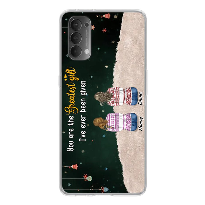 Custom Personalized Christmas Friends Phone Case - Christmas Gift Idea For Friends/Sisters - Upto 12 People - You Are The Greatest Gift I've Ever Been Given - Case For Xiaomi, Oppo And Huawei