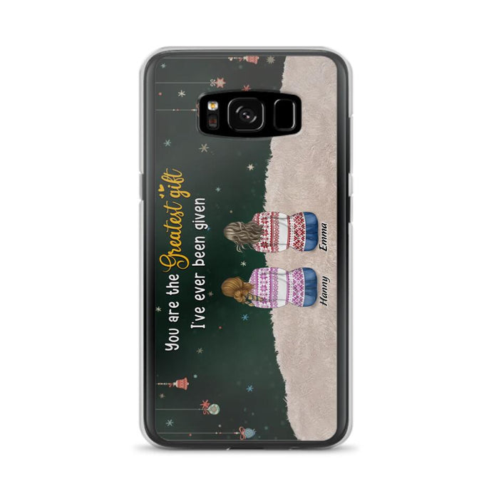 Custom Personalized Christmas Friends Phone Case - Christmas Gift Idea For Friends/Sisters - Upto 12 People - You Are The Greatest Gift I've Ever Been Given - Case For iPhone And Samsung